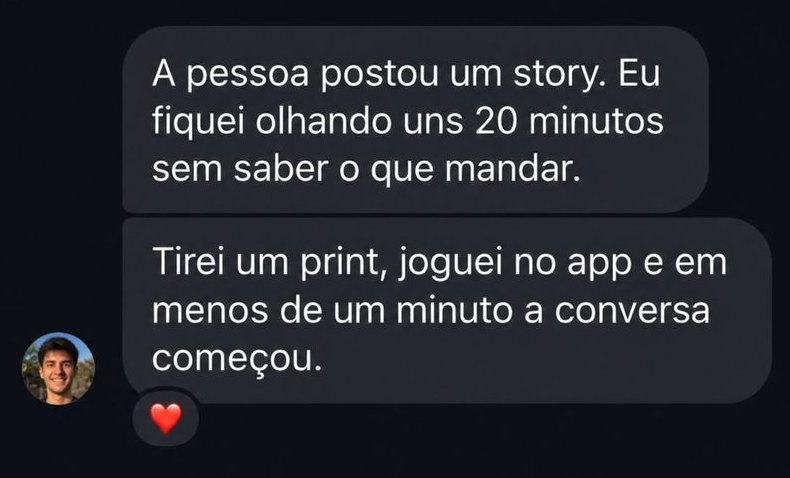 Print de uma conversa de quem usa o Puxe Papo
