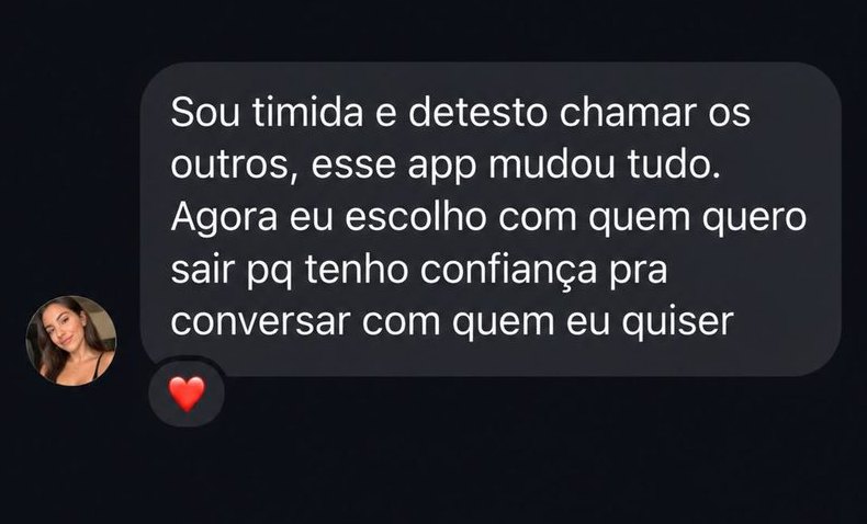 Print de uma conversa de quem usa o Puxe Papo