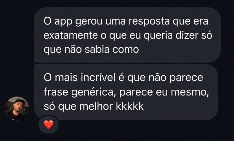 Print de uma conversa de quem usa o Puxe Papo