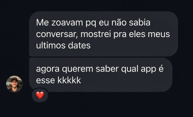Print de uma conversa de quem usa o Puxe Papo